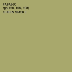 #A8A86C - Green Smoke Color Image
